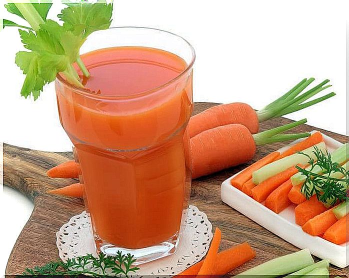 carrot juice, part of the antidepressant diet