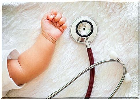 Baby with stethoscope