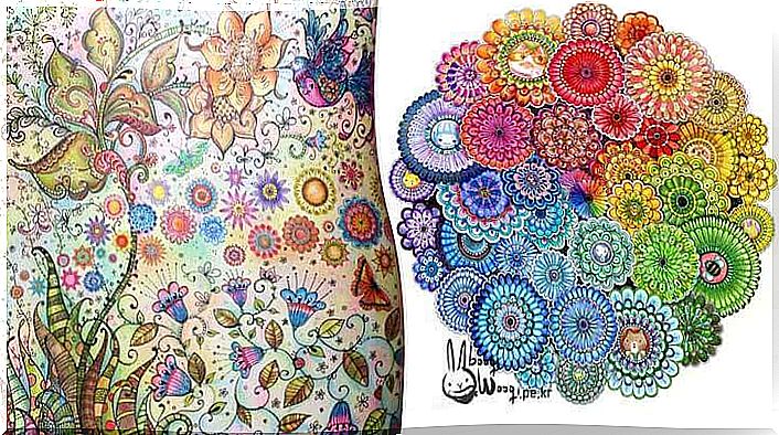 Colored abstract drawings