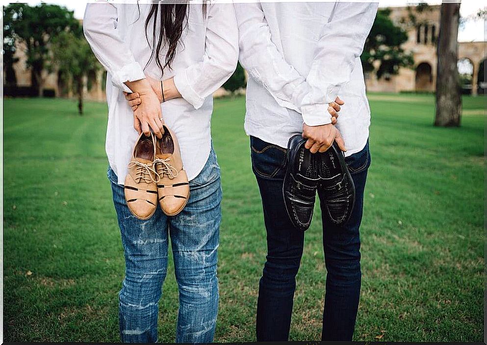 Man and woman in the field