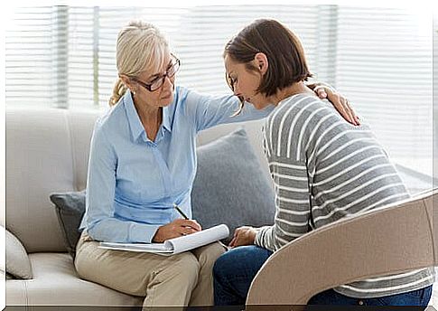 Psychologist with her patient