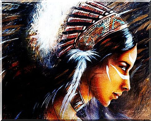 Warrior indian woman