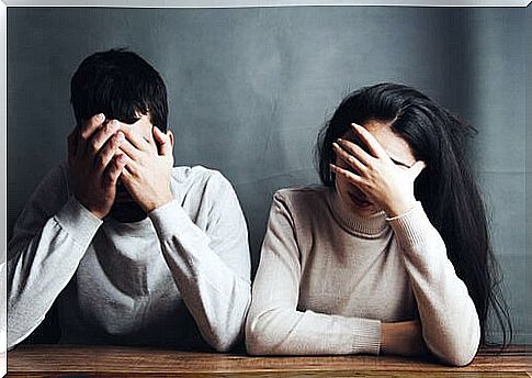 Couple sad about their toxic relationship