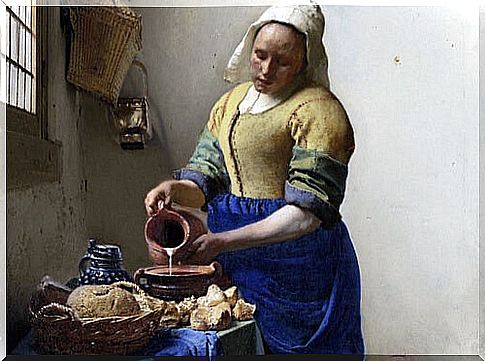 Woman pouring water