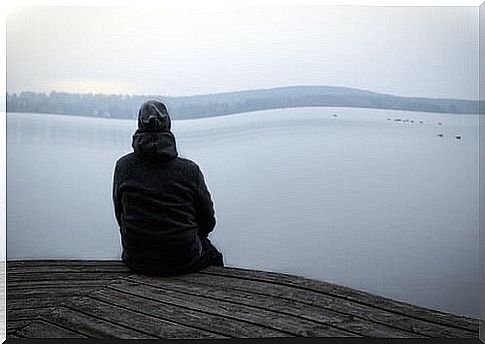 Man thinking in loneliness