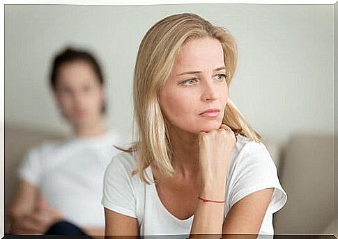 Worried woman attending only to the emotional needs of the partner